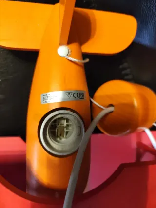 Lámpara Avión Infantil Roja y Naranja