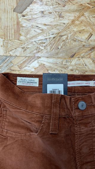 Pantalones Levi's Ribcage Straight Ankle Marrones