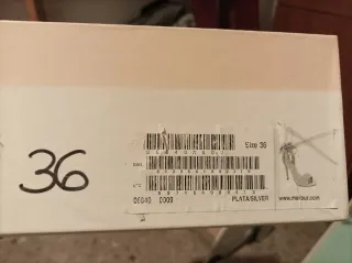 Sandalias tacón plateadas Menbur eventos