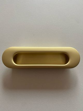 2 Tiradores Embutidos Dorados 13cm