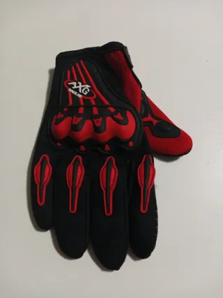 Guantes Moto AXG Rahln8 Negro/Rojo. Talla XL