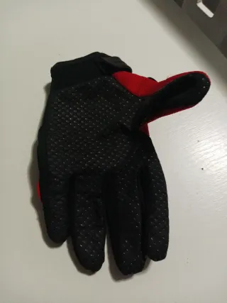 Guantes Moto AXG Rahln8 Negro/Rojo. Talla XL