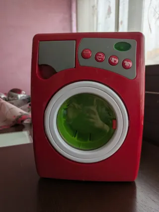 Lavadora, tabla y plancha de juguete