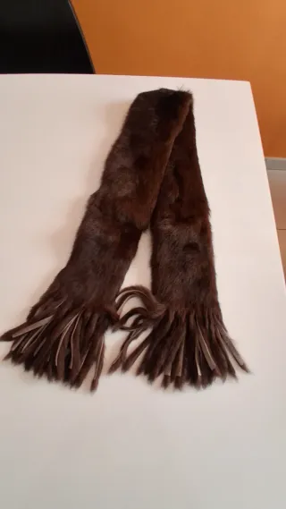 Stola in vera pelliccia marrone