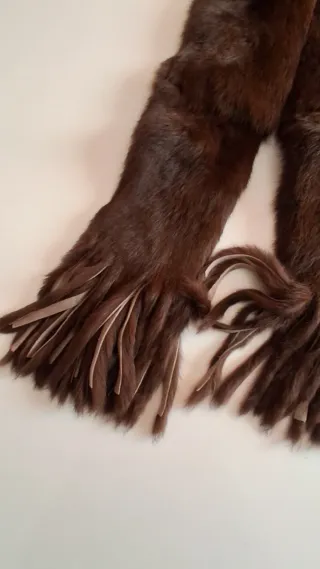 Stola in vera pelliccia marrone