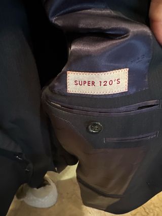 Traje Emidio Tucci Negro Raya Diplomática