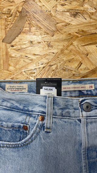 Levi's Ribcage Straight Ankle Jeans Azules