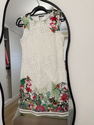 Vestido Desigual floral blanco