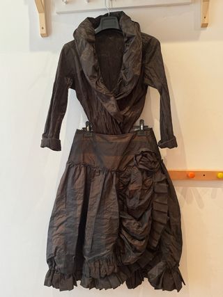 Vestido de fiesta marrón