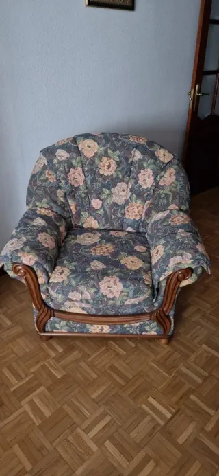 Sofá 3 plazas y 2 sillones butacas