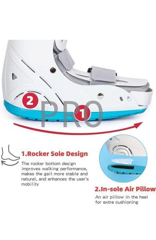 Bota inflable para caminar, bota de fractura larg