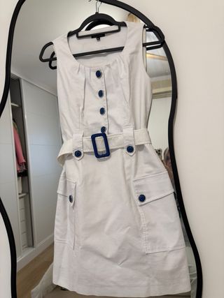 Vestido Pedro del Hierro blanco y azul