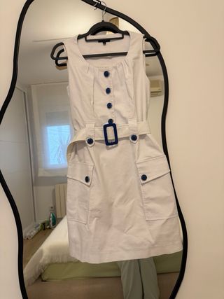 Vestido Pedro del Hierro blanco y azul