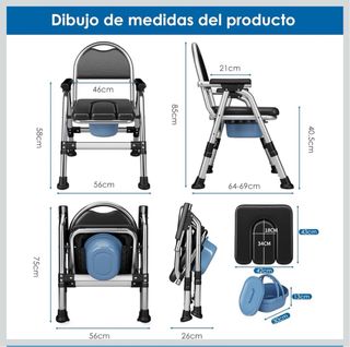 Silla WC Plegable para Mayores