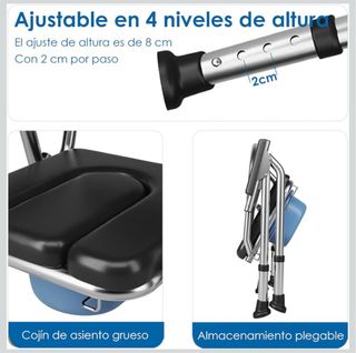 Silla WC Plegable para Mayores