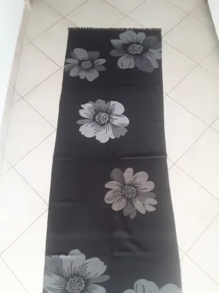 Sciarpa donna Joyx floreale grigio nero