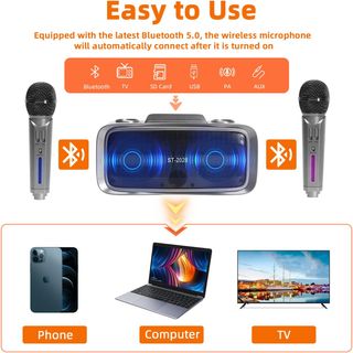 Máquina Karaoke con 2 Micrófonos