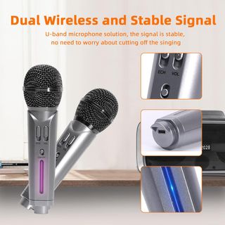 Máquina Karaoke con 2 Micrófonos