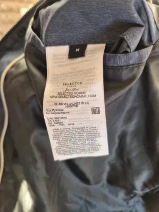 Chaqueta Selected Hombre Talla M Azul