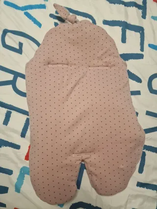 Saco capazo bebé rosa lunares