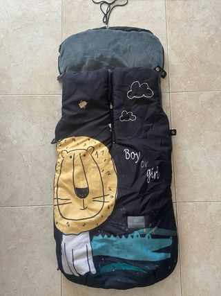 Saco silla paseo león gris y negro Don algodón