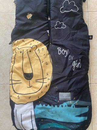 Saco silla paseo león gris y negro Don algodón