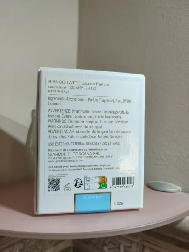 Bianco Latte Eau de Parfum Ducci Giardini di Tosca