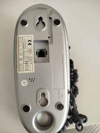 Teléfono SPC Telecom azul marino y plata