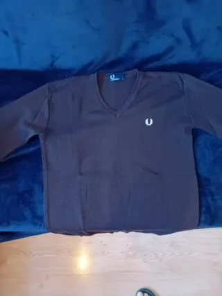 Jersey Fred Perry Negro y marron