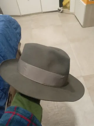 Sombrero Fedora Vintage Borsalino Gris