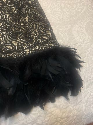 Vestido fiesta Nochevieja negro y dorado