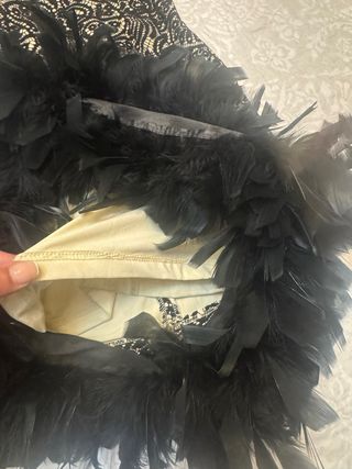 Vestido fiesta Nochevieja negro y dorado