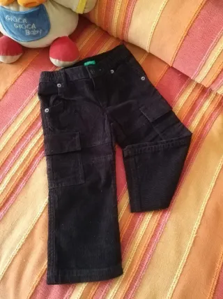 Pantaloni velluto Benetton bimbo marrone