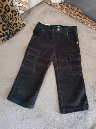 Pantaloni velluto Benetton bimbo marrone