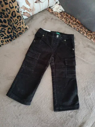 Pantaloni velluto Benetton bimbo marrone