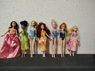 Lote 7 Muñecas Princesas Disney