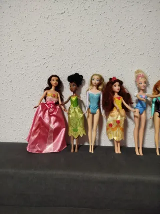 Lote 7 Muñecas Princesas Disney