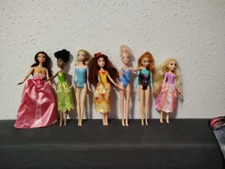 Lote 7 Muñecas Princesas Disney