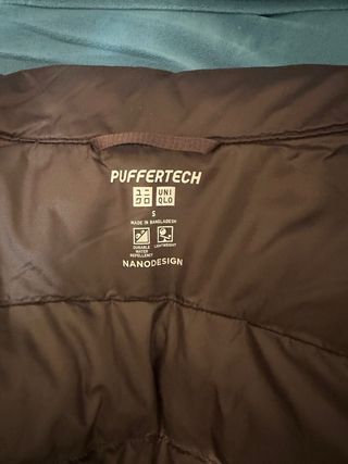 Chaqueta Uniqlo Puffertech Mujer Talla S Marrón