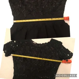 Vestido negro con encaje