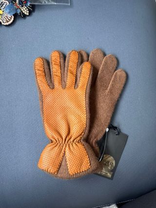 Guantes JLS Piel Marrón Beige