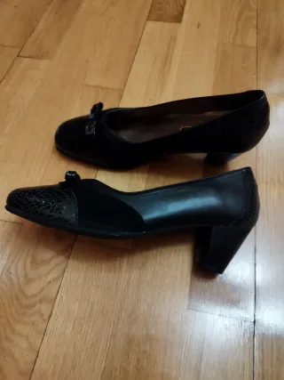 Zapatos de tacón negros Cutillas mujer