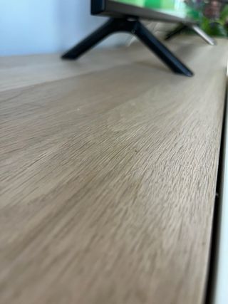 Mueble TV Besta Ikea Madera y Blanco