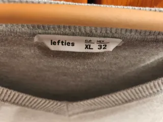 Jersey gris mujer cuello pico