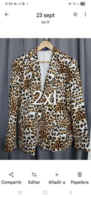 Americana leopardo talla 2XL