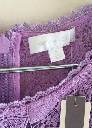 Vestido de encaje azul malva Anthropologie 36 £160