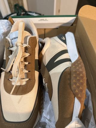 Zapatillas Lacoste Beige/Marrón Talla 46