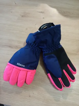 Guantes de Nieve Wedze Azul y Rosa