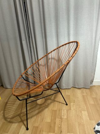 Silla Acapulco Naranja y Negra