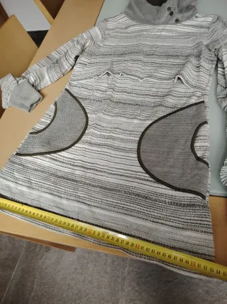 Jersey de lactancia rayas grises y blancas